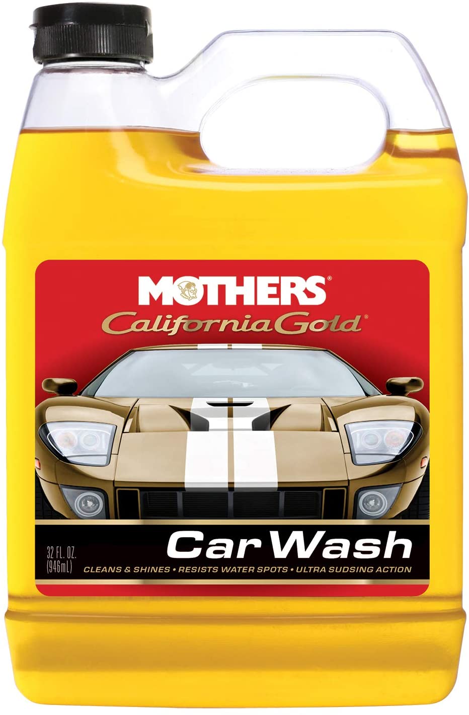 One Gallon Container of Mothers Car Wash. Yellow in color