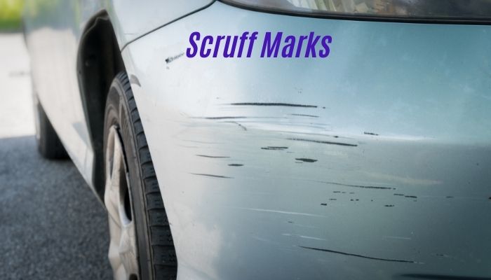 Car scratch scuff marks